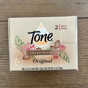 (2-Pack) Tone Original Cocoa Butter With Vitamin E Bar Soap NEW SEALED